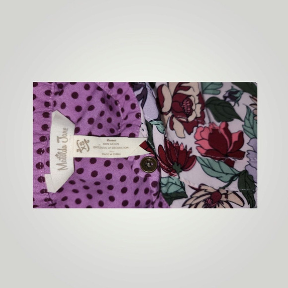 Matilda Jane MJ Women’s XS Purple Floral Long Sleeve Cute Top Blouse Shirt - Picture 9 of 9